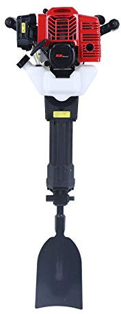 Escavatore portatile 1900 W per albero da giardino, 52 cc, 2 tempi, escavatore a mano, per giardino, cortile e casa, nero e rosso