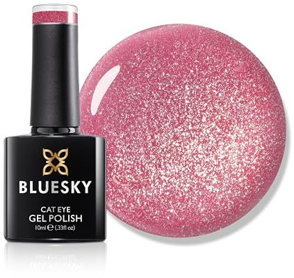 Bluesky Cat Eye Gel Nail Polish 10ml, Ruby Radiance - LSD03, Pink Soak-Off Gel Polish for 21 Day Manicure, Professional, Salon & Home Use, Requires Curing Under UV/LED Lamp