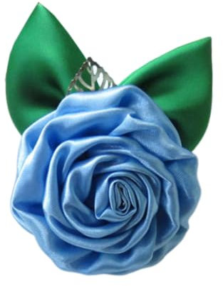 Kabelife 2 Stück Rose Brosche Blume Corsage Tasche Schuhe Hüte Zubehör zum Hochzeit Bankett Party 7 CM(Blau)