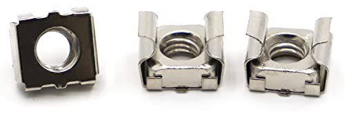 LXURY 5/10 Stück M4 M5 M6 M8 M10 vernickelter Kohlenstoffstahl, quadratisch, elastisch, for Rackmontage, Serverschrank, Regalclip, schwimmende Käfigmutter (Size : M5 10pcs)