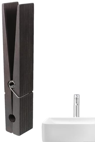 Porte-Serviettes de Salle de Bain avec épingle à Linge géante Porte-Serviettes en épingle à Linge géant Porte-Serviettes en épingle à Linge en Bois avec adhésif pour Le Salon la buanderie