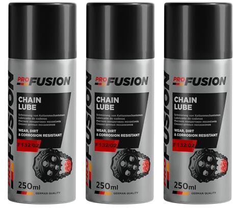 ProFusion Spray Lubricante de Cadenas Automóviles, Ejes, Motocicletas y Bicicletas- Totalmente Sintético - F132/02 Chain Lube 250 ml (3)