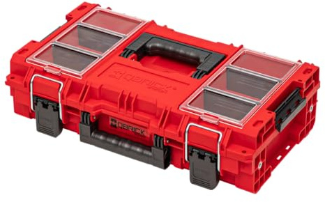 QBRICK SYSTEM Werkzeugkoffer Werkzeugkasten Leer Werkzeugkiste PRIME RED Ultra HD Rot 570 x 340 x 160 mm