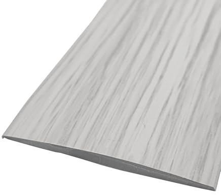 Grigio Woodgrain, nastro adesivo in PVC per bordi delle porte in legno, strisce di transizione flessibili per pavimenti in laminato, copertura per fughe per porte e pavimenti in vinile