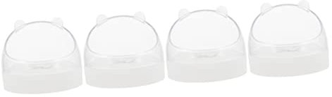 BESPORTBLE 4pièces Bol Transparent pour Hamster Acrylique pour Nourriture Et Eau Accessoire Sécurisé pour Rongeurs comme Chinchillas Et Rats