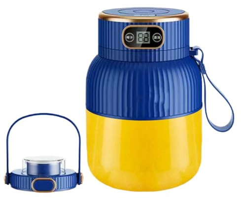 Frullatore portatile per frullati | Robot da cucina | Macchina spremiagrumi ricaricabile USB, robot da cucina con display digitale 600 ml per frullati