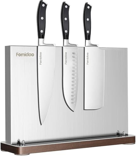 4PSC Knife Block Set With Magnetic Knife Block Holder, Ultra-Sharp Japanese Kitchen Knife Set, High-carbon Steel Chef Knife Sets With Full Tang Handle Design