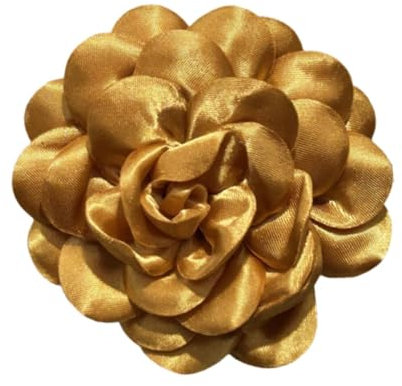 Baoblaze Blumenbrosche, Ansteckblume für Frauen, handgefertigt, Elegante Boutonniere, Rosenbrosche für Hochzeit, Kleidung, Accessoires, Schmuck, Geschenke, Gold