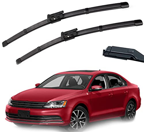 DWDUI Lot De 2 Balais D'essuie-Glace pour Vitres Avant Voiture pour V&w pour Jetta A6 5C6 MK6 2011 2012 2013 2014 2015 2016 2017 2018 2019 24 + 19 Balais D'essuie-Glace