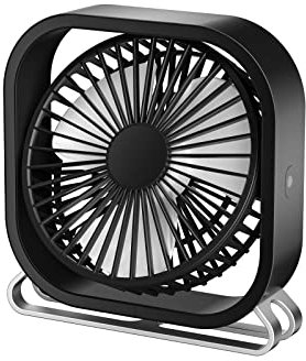 SHOOYIO Ventilador de escritorio USB de 3 velocidades, silencioso y portátil, ventilador pequeño giratorio, ventilador de mesa para el hogar, oficina, escritorio