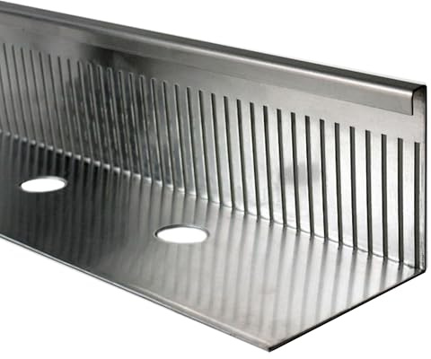 Premium Kiesfangleiste Aluminium 2,5 Meter x 60mm KantFuchs24 langlebiger Randabschluss Kiesbeläge Dachbegrünungen Flachdächer Made in Germany
