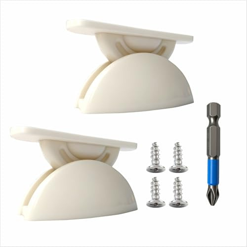 2 Stück Türfeststeller Wohnwagen Türhalter Wohnmobil Clipon Türstopper Türhalter, Weiß, 2 Sets, Robuster Türblock für Caravan Camper Boot, Verschleißfest & UV-Beständig, Einfache Montage