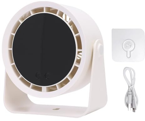 Kuuleyn Ventilador de escritorio pequeño Ventilador de mesa tranquilo con 100 velocidades Visualización digital LED, ventilador portátil, USB recargable baterías, flujo de aire