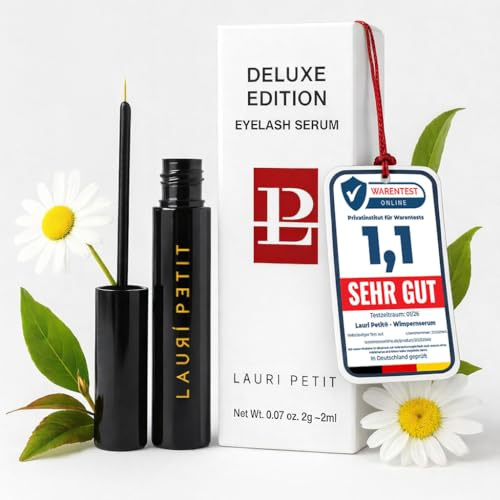 Lauri Petit® Wimpernserum ohne Hormone 2ml Lash Serum & Augenbrauen Booster