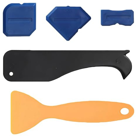 5Pcs Silicone Tool and Sealant Tool Kit,Silicone Tools Set for Caulking, Smoothing,Sealant Finishing,Multi Angle Design Grout Finishing Tools,for Bathroom Tiles Kitchen Countertops Floor
