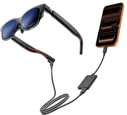 VITURE Luma Pro Gafas XR (Grande) & USB-C XR Adapter Pro Bundle para iPhone 17/16/15, Multi-Pantalla, Vídeo Espacial & VR, 3D Inmersivo con 1 Clic, 3Dof Mejorado, Juega/Trabaja Mientras Cargas