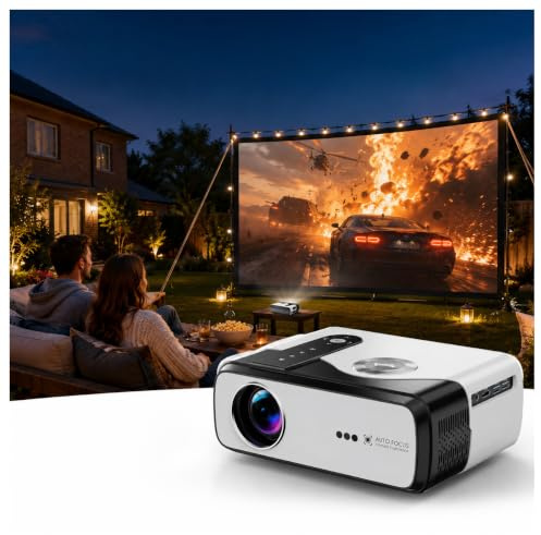Smart Home/Outdoor 4K Projector, Netflix Certified, 1500 ANSI Lumen | HDMI eArc, Dolby Audio, Laser Auto Focus/Keysetone, 64GB Large Memory,LCD LED 1080P Movie Projectors for Gaming Garden BBQs