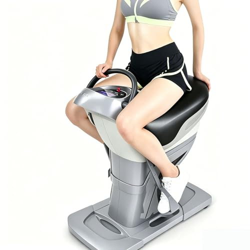 QINPI Elektrischer Reitsimulator, 3D-Simulations-Bauchtrainer, Tragfähigkeit 330 Lbs, 20 Geschwindigkeitsstufen Mit Sicherheitsschalter, Fettverbrennendes Aerobic-Gerät Für Taille, Beine Und Hüften