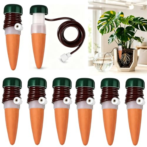 Forbabe 8pcs Wasserspender für Zimmerpflanzen, Selbstbewässerung Tonkegel