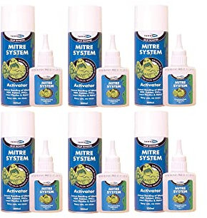 6X Bond It Mitre Bonding System Kit Activator 200ml & Superglue 50g Joint Wood Glue