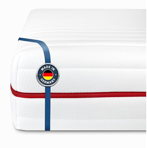 BMM Matratze 140x200 cm Klassik 19 Härtegrad H4 extra fest/Kaltschaummatratze Öko-Tex Zertifiziert/ergonomische 7 Zonen Matratze Höhe 19 cm/Matratzen produziert in Deutschland