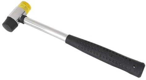 Alomejor Marteau à frette, Multifonctionnel tête Double Outil luthier poignée Caoutchouc Plastique for luthiers Professionnels Amateurs Guitare DIY réparation Instrument