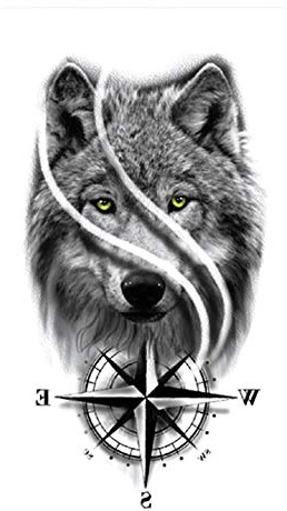 Kompass Tattoo Wolf Tattoo Festival Tattoo Arm Tattoo XQB206