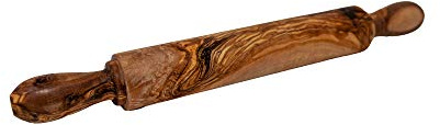 Teigroller Backrolle Nudelholz aus echtem Olivenholz ca 38 CM
