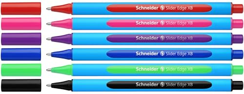 Schneider 152284 Slider Edge XB Kugelschreiber (Strichstärke: XB, dokumentenecht, Dreikant-Stift) 5+1 Stück