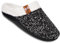 ERGOfoot Orthopedic Slippers with Arch Support, Slip-On Knit Soft Sherpa Lining House Slipper, Plantar Fasciitis Relief, Orthotic House Shoes with Indoor Outdoor Anti-Skid Rubber （Black,6.5 UK