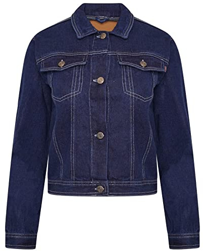 UC Ex High Street Denim Summer Jacket for Women UK, Ladies Jeans Jacket Button Up