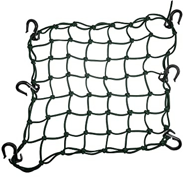 X AUTOHAUX 1pcs 40x40cm 49 Holes Motorcycle Luggage Cargo Net Green