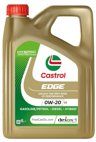 CASTROL Motoröl 0W-20 EDGE Vollsynthetiköl Motor Öl ACEA C5 ACEA C6 SQ C5 4L Kompatibel mit OPEL Mokka/Mokka X J13 Astra J Sports Tourer P10 ASTRA J, MERCEDES-BENZ C-Klasse T-modell S205