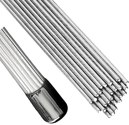 25 barre di saldatura in alluminio, a bassa temperatura, in alluminio, 1,6 x 250 mm, filo di riempimento per la riparazione di tubi in alluminio, lega di alluminio, saldatura di tubi di rame
