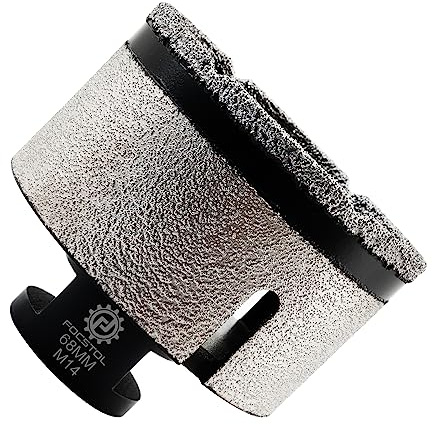FOCSTOL Diamant Fliesenbohrer 68mm - Diamant Fingerfräser für Porzellan Keramik Fliesen Marmor Granit Künstlicher Stein M14 Gewinde für Winkelschleifer