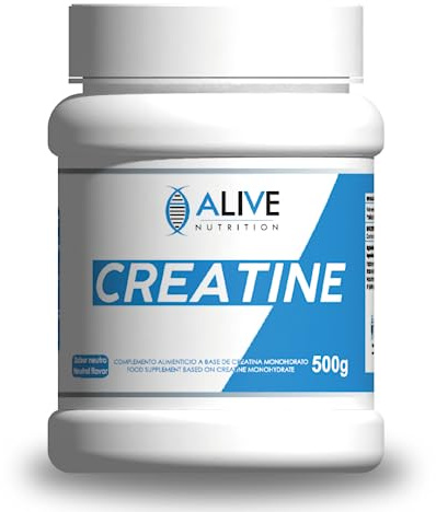 Creatina monohidratada. Proteinas para masa muscular. Creatinas en polvo. Ideal para preentreno gimnasio. Creatina monohidrato perfecto como suplementos deportivos. Envase de 500 grs.
