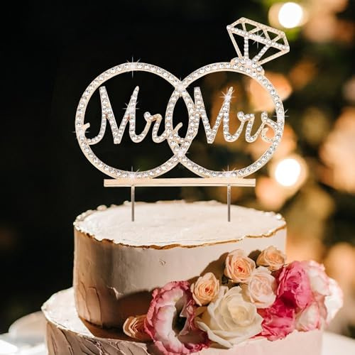 Cake Topper Hochzeit tortendeko Hochzeitstorte Topper (Gold)