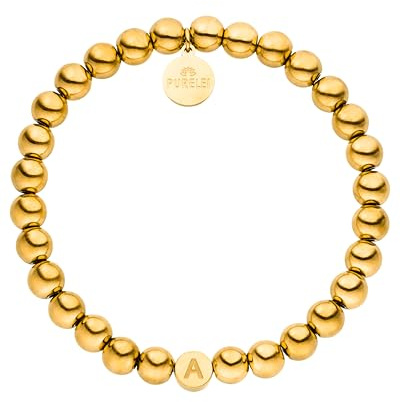 Purelei Buchstaben Armband Anxiety– Accessoire mit Bedeutung – Wasserfester Schmuck – mit Buchstaben aus langlebigem Edelstahl - Verstellbar – Modeschmuck für deinen individuellen Look