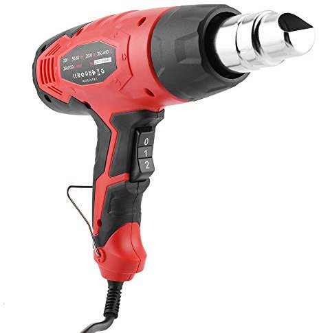 ADWOLT Heißluftpistole,2000W Heißluftpistole mit einstellbarer Temperatur,5 Düsen und Abschaltautomatik,zum Entlacken,für DIY-Projekte und Basteln
