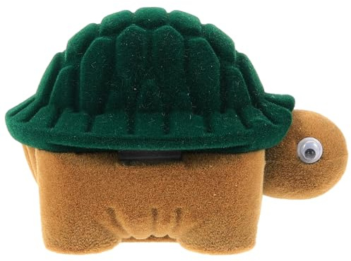 PACKOVE Schmuckschatulle in Schildkrötenform Grüne Velours für Halsketten | Leicht und Tragbar, Sichere Aufbewahrung, Passend für Fußkettchen, als Geschenk Geeignet