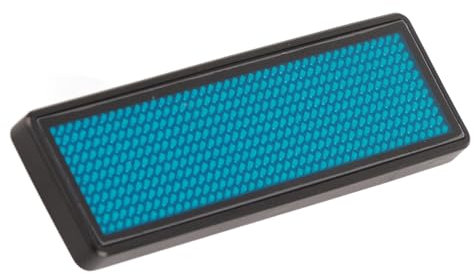 LED-Namensschild, Scrolling-Nachrichtenschild, Anzeige für alle Länder, ABS-Kunststoff, Blau, 3 x 9,4 cm