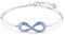 Swarovski Hyperbola Bangle Bracelet, Infinity Symbol with Blue Crystals in a Rhodium-Finished Setting, Part of the Hyperbola Collection