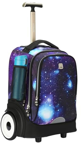 UNIKER Rolling Laptop Bag for 15.6 Inch Laptop, Roller Bag,Backpack with Wheels,20 Inch Wheeled Computer Bag, T5- Galaxy