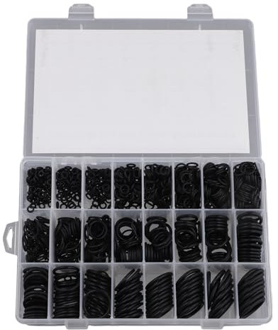 Diheohg 1200-Teiliges O-Ring-Dichtungsset Aus Schwarzem Gummi, O-Ring-Sanitärdichtung, Ölbeständig, Hochtemperatur-O-Ring-Set