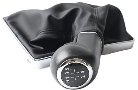 JYUTDW Funda Palanca Cambio de Marchas Pomo De Palanca De Cambios De 5 Y 6 Velocidades con Funda De PU para Opel para Astra III H 1.6 Vauxhall 2004-2010. Perilla de Cambio de Marchas Manual(5 Speed)