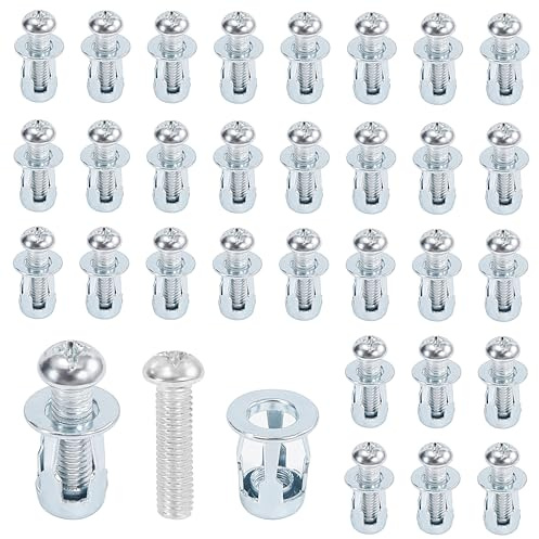 Yesaler Dado a Forma di Petalo M8x30 Tasselli da Parete Cava Dado Sottile Fissaggi Tasselli per Rivestimento in Alluminio Tubi in Lamiera D'acciaio 30 Pezzi