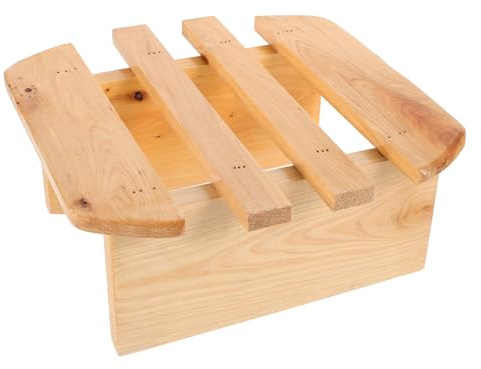 GANAZONO Runder Holzfußhocker 23cm für Sauna und Duschbereich Vielseitiger Fußhocker zur Entspannung und Tritthilfe im Badezimmer