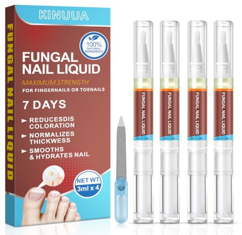 Fungal Nail Treatment,Nail Fungus Pen,Toe Fungus-4Pack | Extra Strong Nail Strengthener for Nail Fungus Repair Nourishing And Strengthening Solution To Nail Repair For Damaged Nails