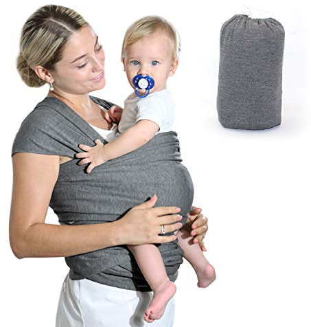 HyAdierTech Babytragetücher, Elastisches Tragetuch Baby Neugeboren, Kleinkind Handfreie Babytrage, Babytrage Multi-Use, Tragetuch Baby Elastisch für Neugeborene und Kleinkinder Innerhalb 15KG
