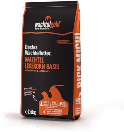 WachtelGold vaktelfoder 2,5 kg, läggkornig bas – utan genteknik – läggfoder – små pellets
